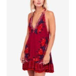 Free People Steal‎ The Sun Printed Halter Dress Medium